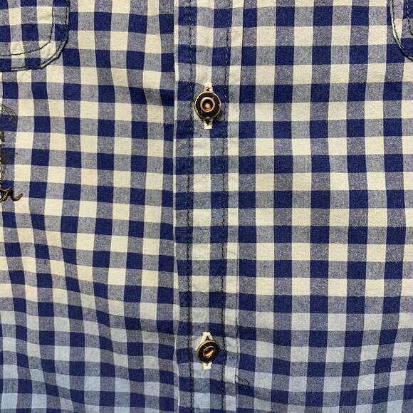 Buffalo David Bitton Premium Shirts Check Ombre Button Front Top Mens Sz XL Blue - Picture 9 of 9